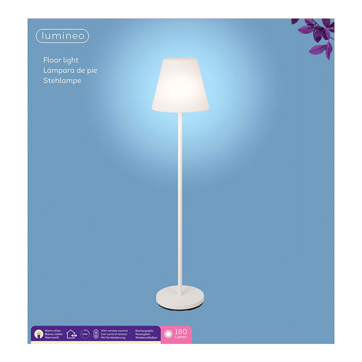 Lámpara de Pie Lumineo 894460 150 cm Recargable